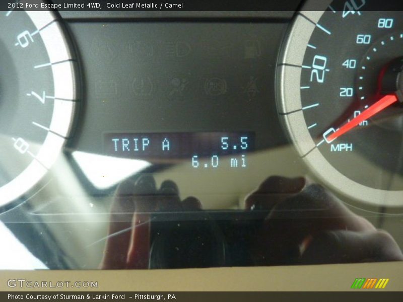 Gold Leaf Metallic / Camel 2012 Ford Escape Limited 4WD