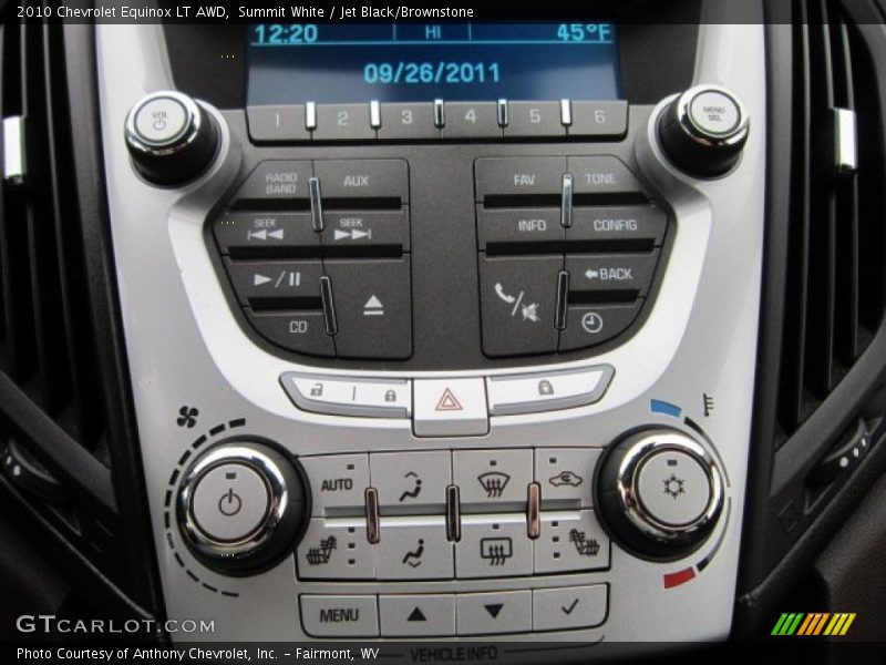 Controls of 2010 Equinox LT AWD