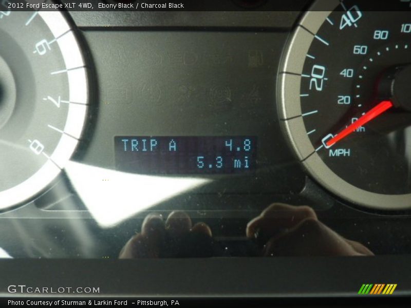 Ebony Black / Charcoal Black 2012 Ford Escape XLT 4WD