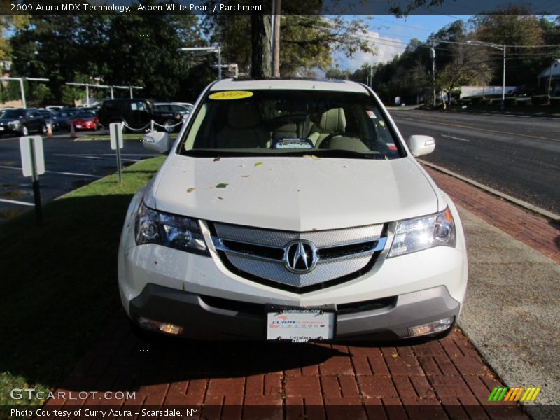Aspen White Pearl / Parchment 2009 Acura MDX Technology