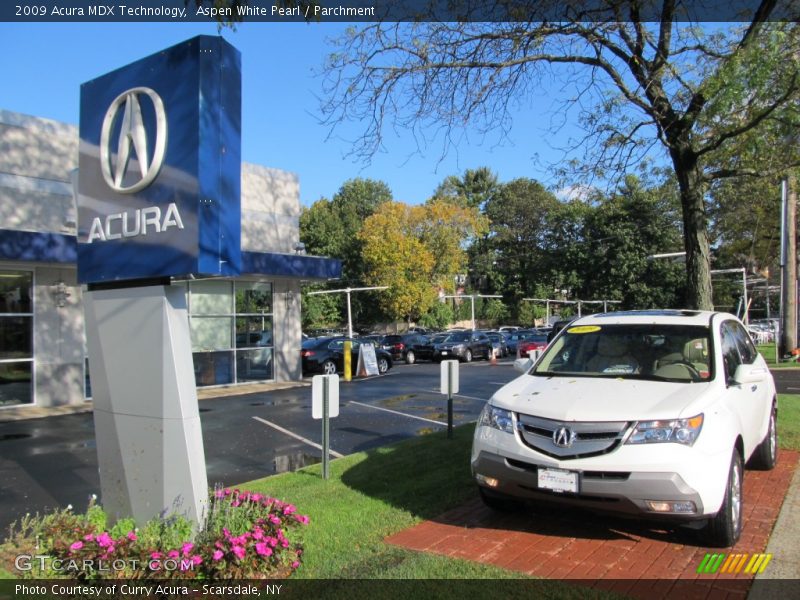 Aspen White Pearl / Parchment 2009 Acura MDX Technology