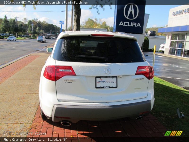 Aspen White Pearl / Parchment 2009 Acura MDX Technology