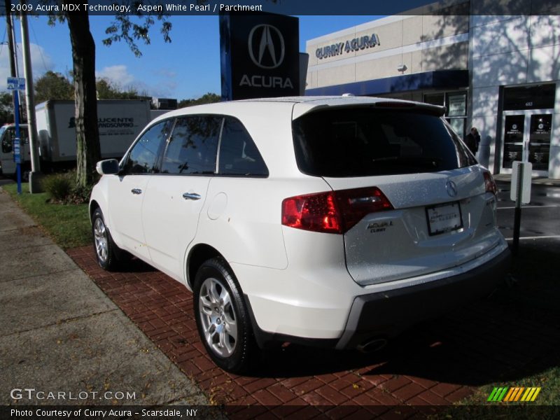 Aspen White Pearl / Parchment 2009 Acura MDX Technology