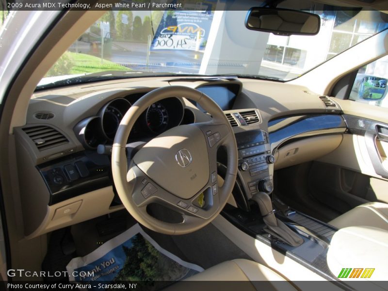 Aspen White Pearl / Parchment 2009 Acura MDX Technology