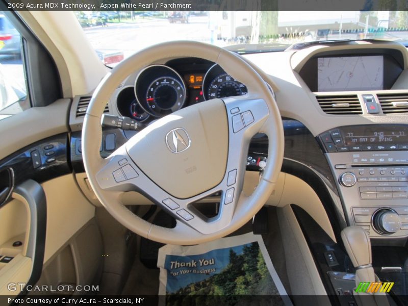Aspen White Pearl / Parchment 2009 Acura MDX Technology