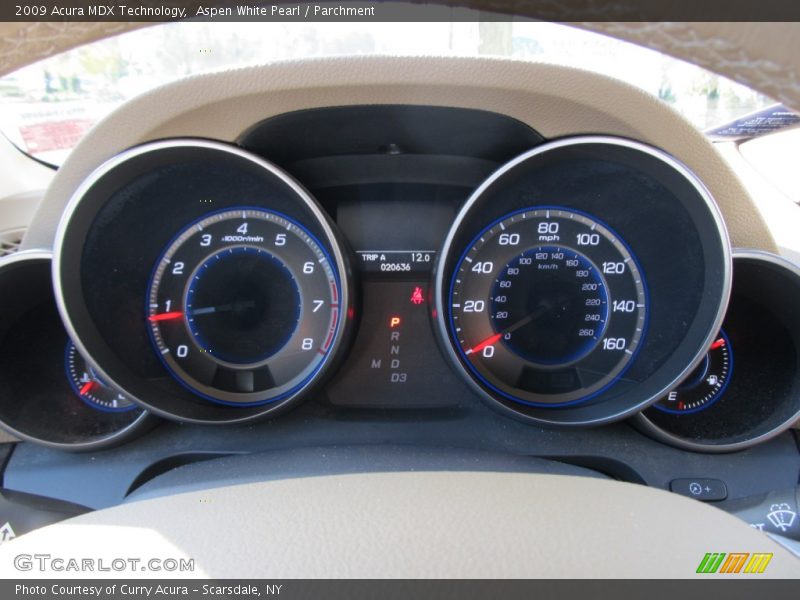 Aspen White Pearl / Parchment 2009 Acura MDX Technology