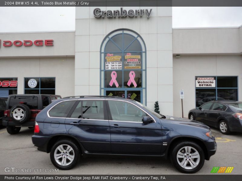Toledo Blue Metallic / Grey 2004 BMW X5 4.4i