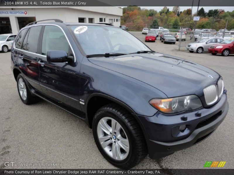 Toledo Blue Metallic / Grey 2004 BMW X5 4.4i