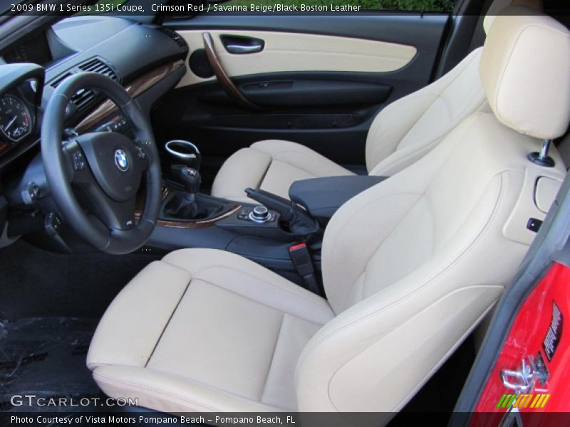  2009 1 Series 135i Coupe Savanna Beige/Black Boston Leather Interior