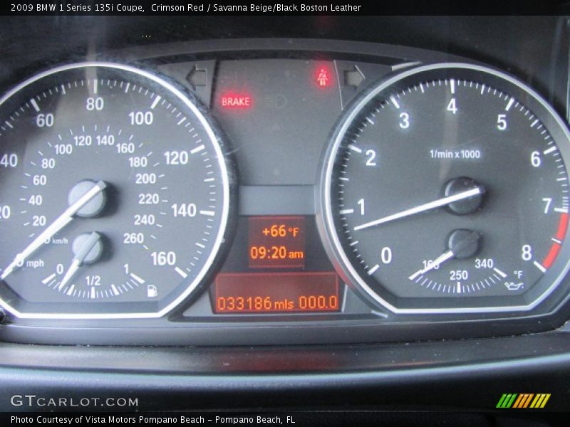  2009 1 Series 135i Coupe 135i Coupe Gauges
