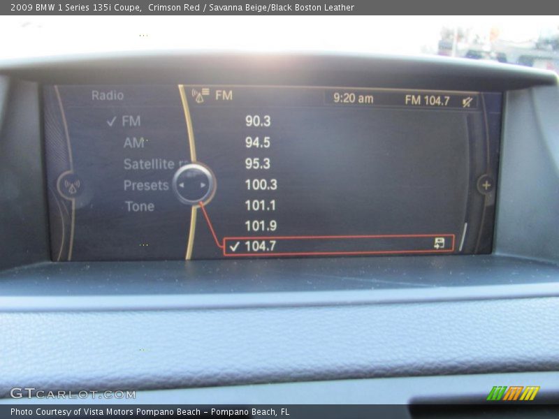 Crimson Red / Savanna Beige/Black Boston Leather 2009 BMW 1 Series 135i Coupe