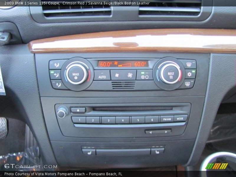 Crimson Red / Savanna Beige/Black Boston Leather 2009 BMW 1 Series 135i Coupe