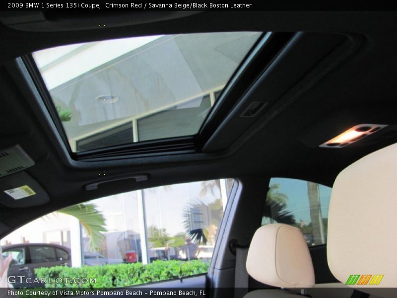 Crimson Red / Savanna Beige/Black Boston Leather 2009 BMW 1 Series 135i Coupe