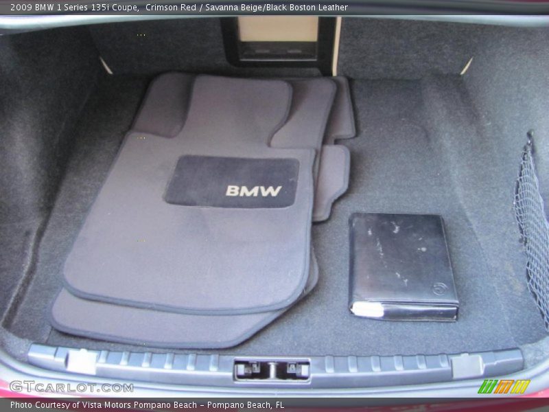 Crimson Red / Savanna Beige/Black Boston Leather 2009 BMW 1 Series 135i Coupe