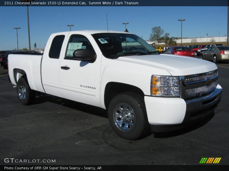 Summit White / Dark Titanium 2011 Chevrolet Silverado 1500 LS Extended Cab