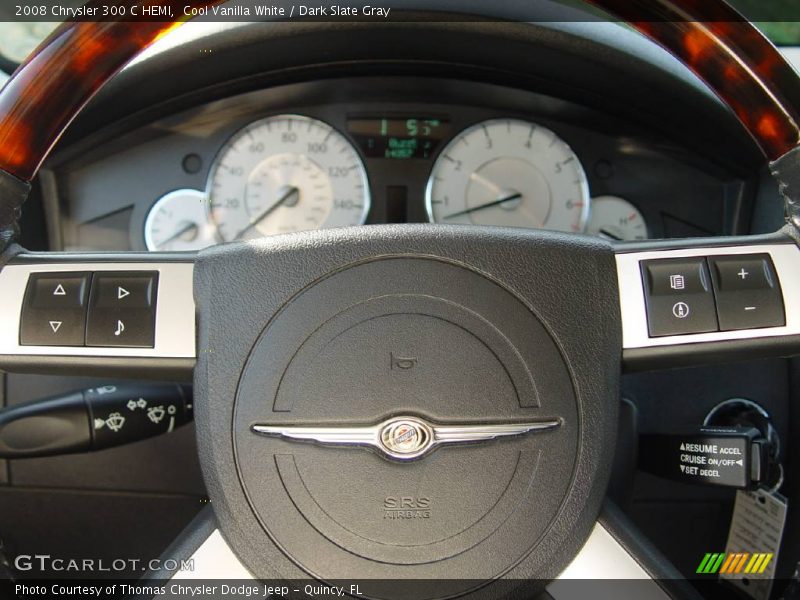 Cool Vanilla White / Dark Slate Gray 2008 Chrysler 300 C HEMI