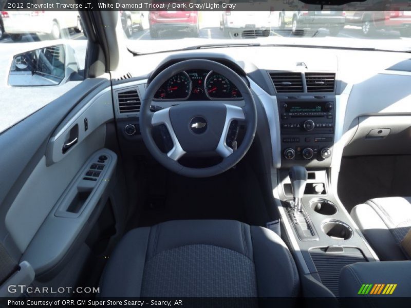 White Diamond Tricoat / Dark Gray/Light Gray 2012 Chevrolet Traverse LT