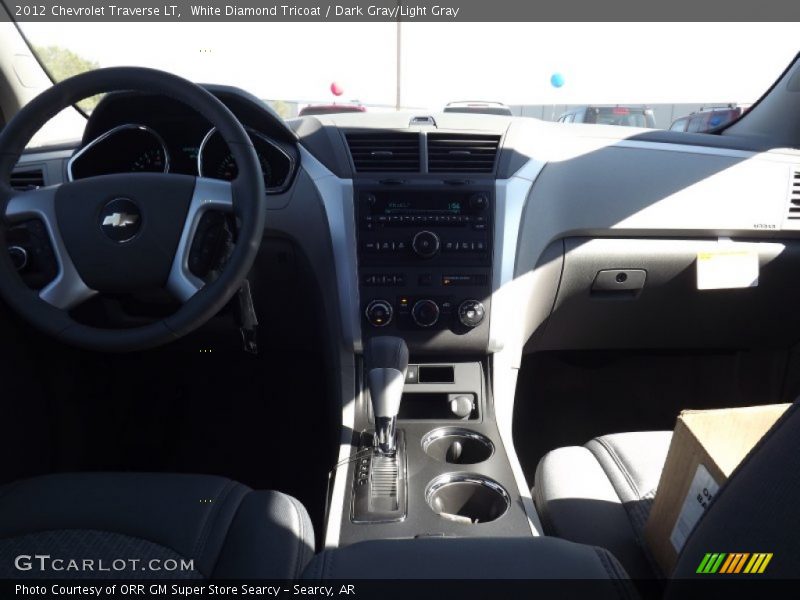 White Diamond Tricoat / Dark Gray/Light Gray 2012 Chevrolet Traverse LT