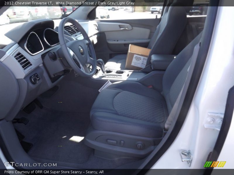 White Diamond Tricoat / Dark Gray/Light Gray 2012 Chevrolet Traverse LT