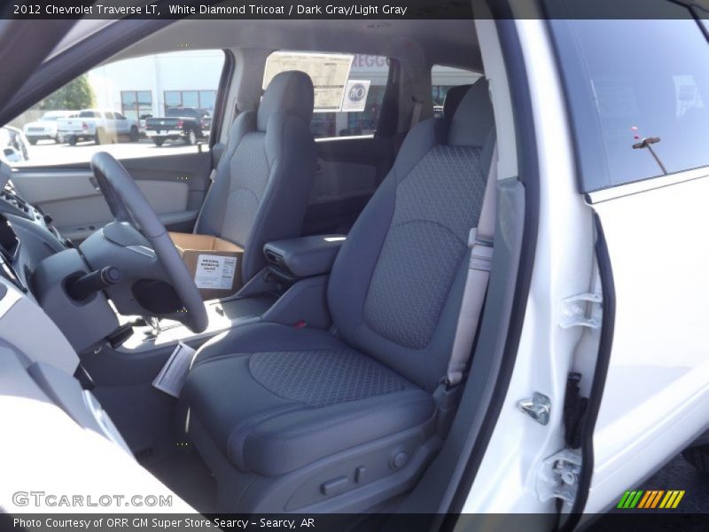 White Diamond Tricoat / Dark Gray/Light Gray 2012 Chevrolet Traverse LT
