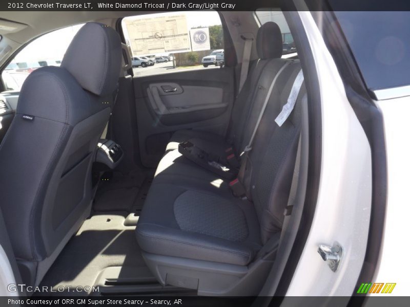 White Diamond Tricoat / Dark Gray/Light Gray 2012 Chevrolet Traverse LT