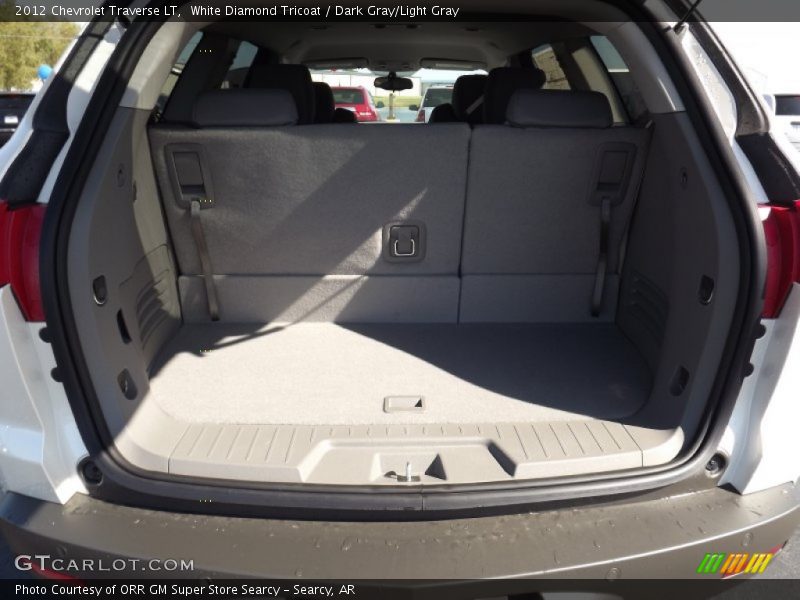 White Diamond Tricoat / Dark Gray/Light Gray 2012 Chevrolet Traverse LT