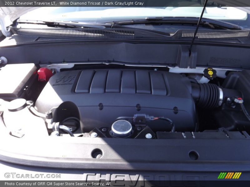 White Diamond Tricoat / Dark Gray/Light Gray 2012 Chevrolet Traverse LT