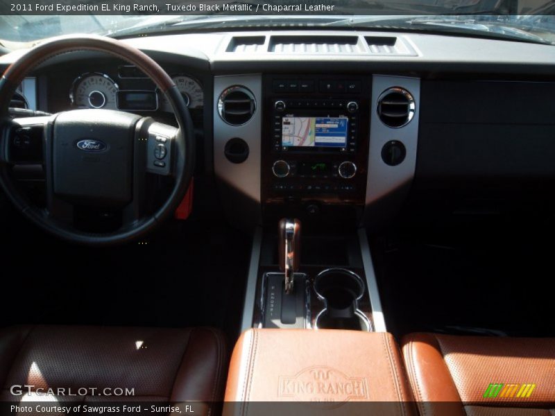 Tuxedo Black Metallic / Chaparral Leather 2011 Ford Expedition EL King Ranch