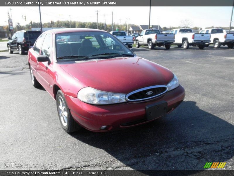 Cabernet Red Metallic / Medium Graphite 1998 Ford Contour LX