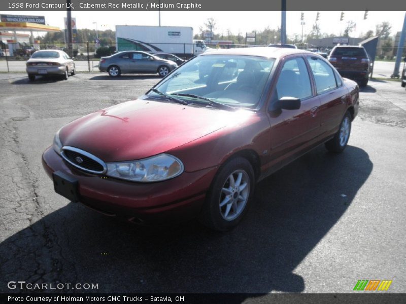 Cabernet Red Metallic / Medium Graphite 1998 Ford Contour LX
