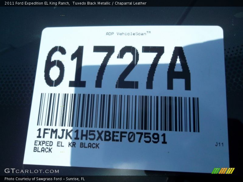 Tuxedo Black Metallic / Chaparral Leather 2011 Ford Expedition EL King Ranch