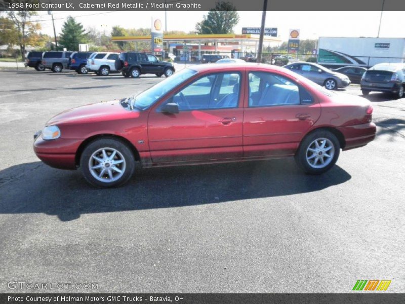 Cabernet Red Metallic / Medium Graphite 1998 Ford Contour LX