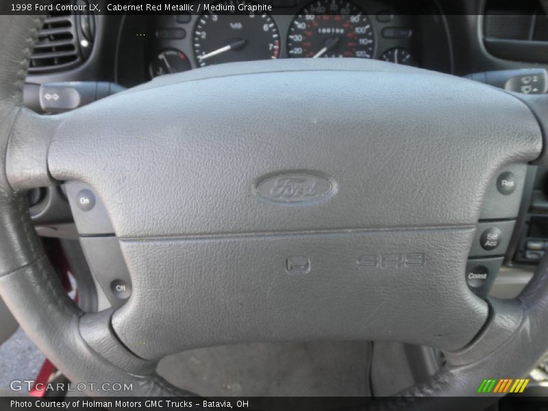 Cabernet Red Metallic / Medium Graphite 1998 Ford Contour LX