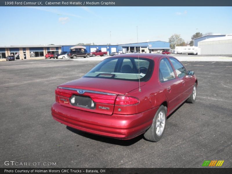 Cabernet Red Metallic / Medium Graphite 1998 Ford Contour LX