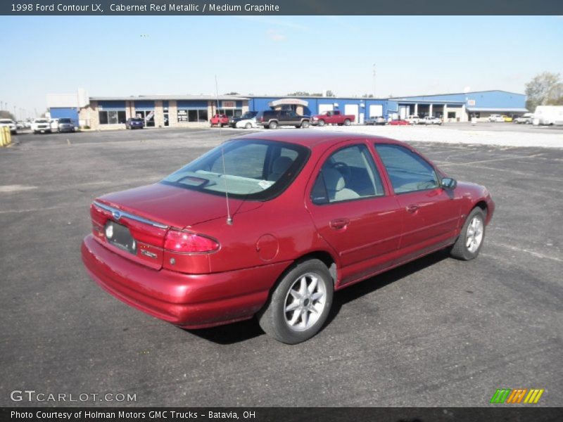 Cabernet Red Metallic / Medium Graphite 1998 Ford Contour LX
