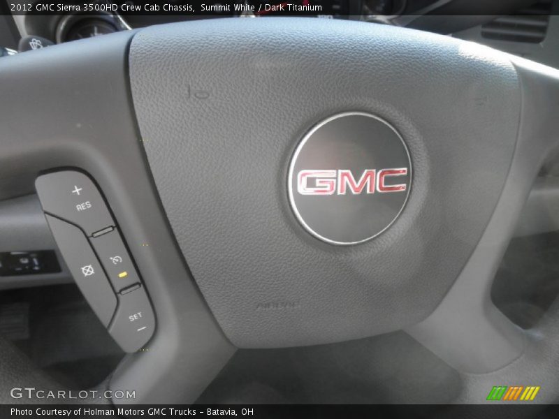 Summit White / Dark Titanium 2012 GMC Sierra 3500HD Crew Cab Chassis