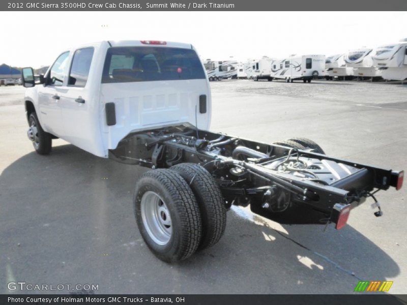 Summit White / Dark Titanium 2012 GMC Sierra 3500HD Crew Cab Chassis