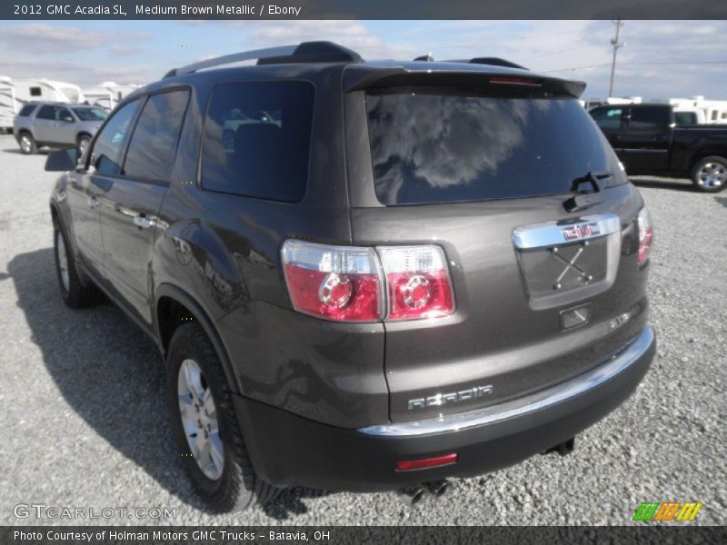 Medium Brown Metallic / Ebony 2012 GMC Acadia SL