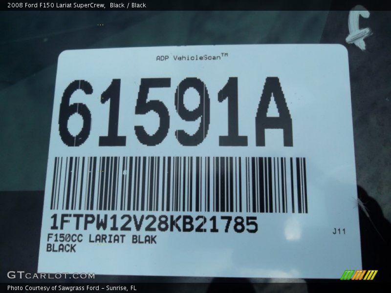 Black / Black 2008 Ford F150 Lariat SuperCrew