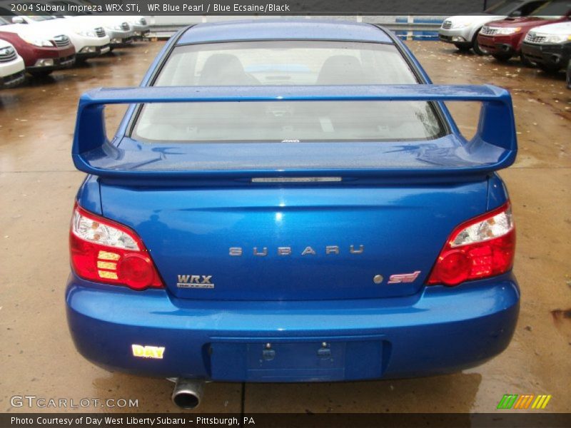 WR Blue Pearl / Blue Ecsaine/Black 2004 Subaru Impreza WRX STi