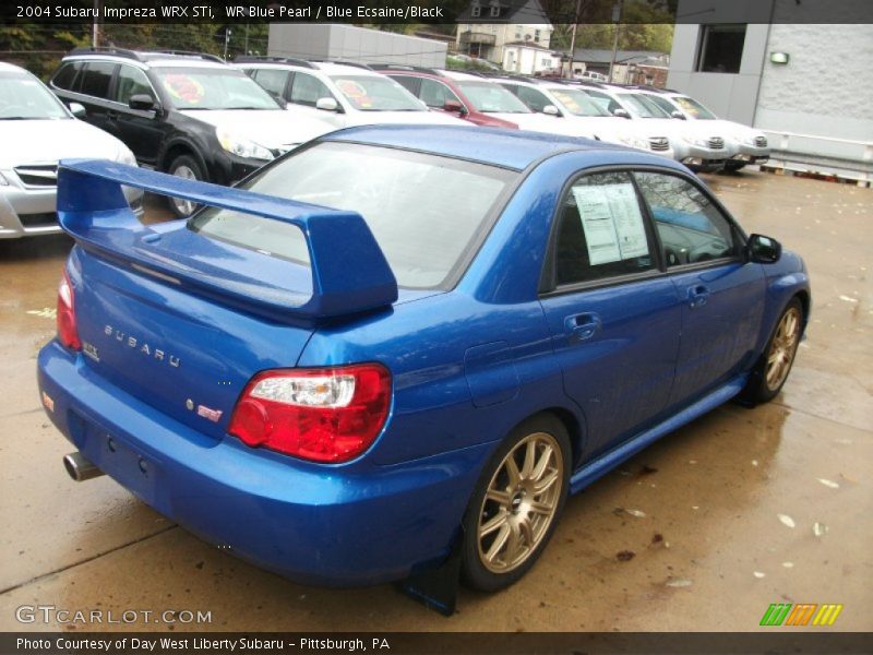 WR Blue Pearl / Blue Ecsaine/Black 2004 Subaru Impreza WRX STi