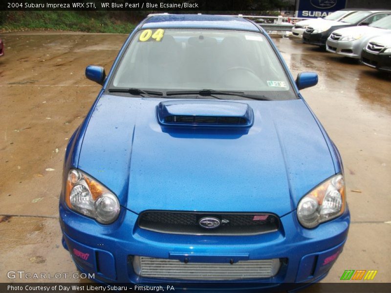 WR Blue Pearl / Blue Ecsaine/Black 2004 Subaru Impreza WRX STi