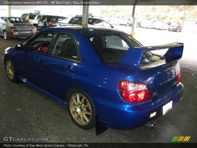 WR Blue Pearl / Blue Ecsaine/Black 2004 Subaru Impreza WRX STi