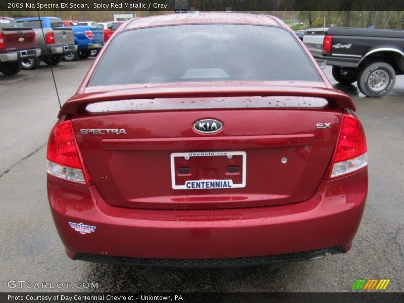 Spicy Red Metallic / Gray 2009 Kia Spectra EX Sedan
