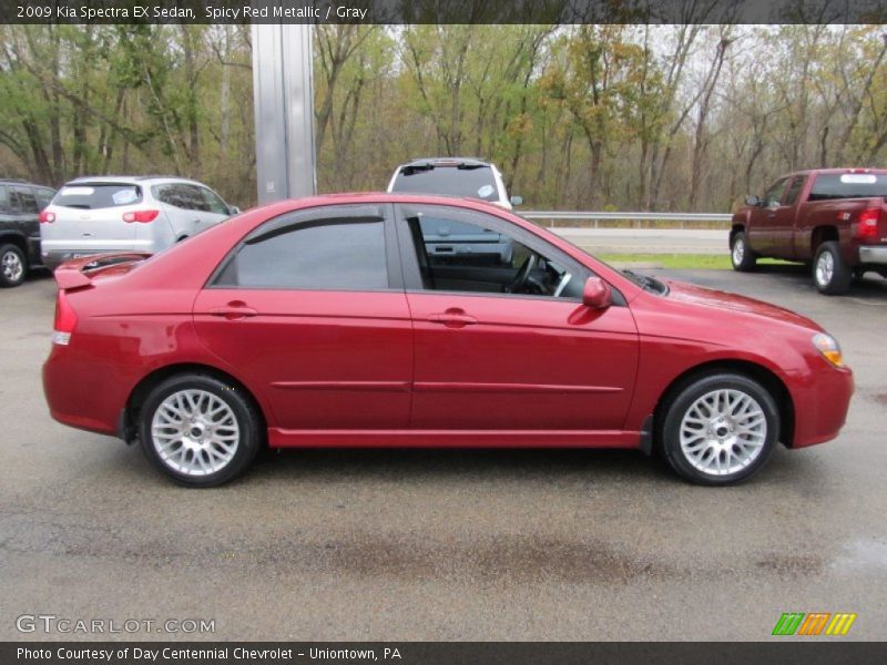 Spicy Red Metallic / Gray 2009 Kia Spectra EX Sedan