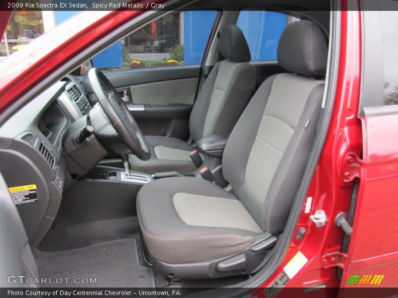 Spicy Red Metallic / Gray 2009 Kia Spectra EX Sedan