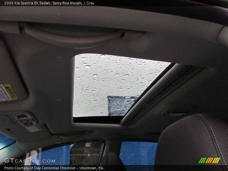 Spicy Red Metallic / Gray 2009 Kia Spectra EX Sedan