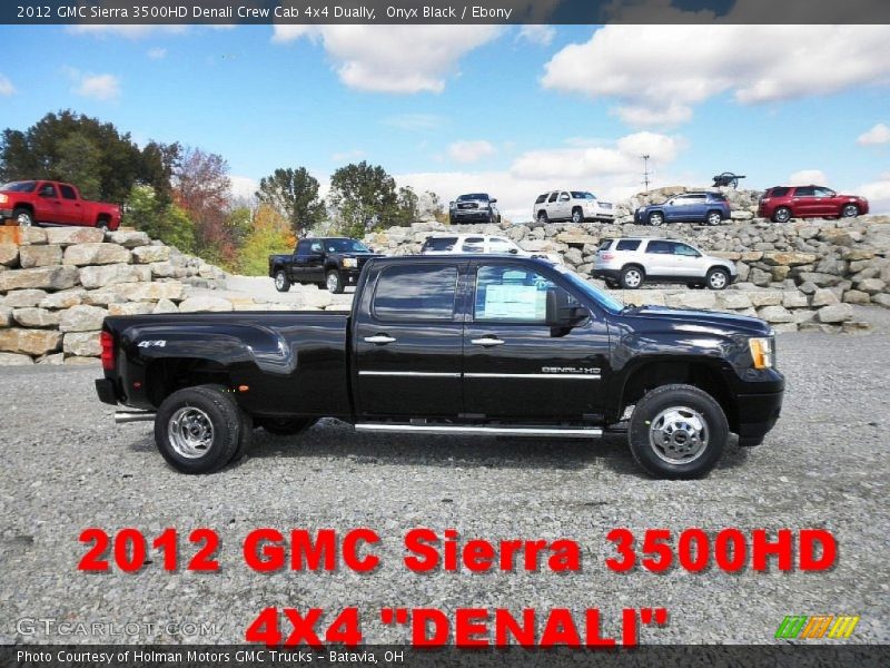 Onyx Black / Ebony 2012 GMC Sierra 3500HD Denali Crew Cab 4x4 Dually