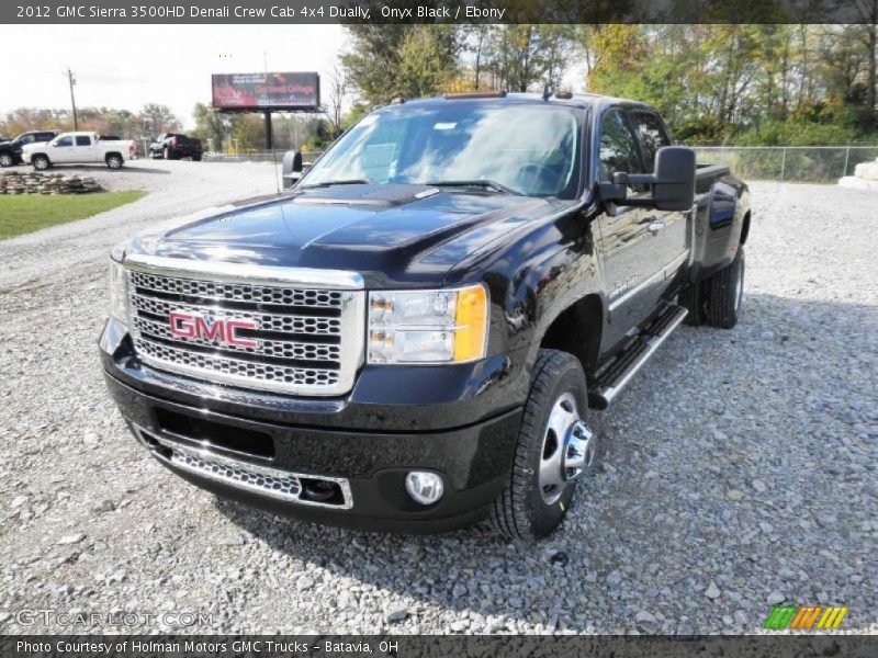 Onyx Black / Ebony 2012 GMC Sierra 3500HD Denali Crew Cab 4x4 Dually