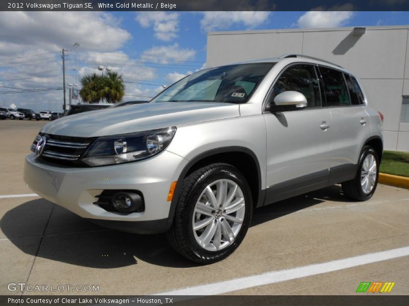 White Gold Metallic / Beige 2012 Volkswagen Tiguan SE